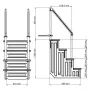 Drabinka syntetyczna do basenu wkopywanego z łatwym dostępem EPE30