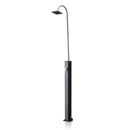 Kwadratowy prysznic solarny 18 l aluminiowy w kolorze czarnym Gre SSAL18