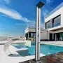 Prysznic solarny aluminiowy Luxe 38 l z kranem do mycia stóp i spryskiwacze Gre DSALP38