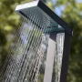 Prysznic solarny aluminiowy Luxe 38 l z kranem do mycia stóp i spryskiwacze Gre DSALP38