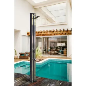 Aluminiowy Prysznic Solarny Luxe 38 l z myjką do stóp Gre DSALP38B