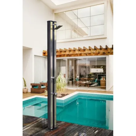 Aluminiowy Prysznic Solarny Luxe 38 l z myjką do stóp Gre DSALP38B