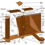 Części Zamienne do Owalnych Basenów Imitacji Drewna z Masztami 120 cm